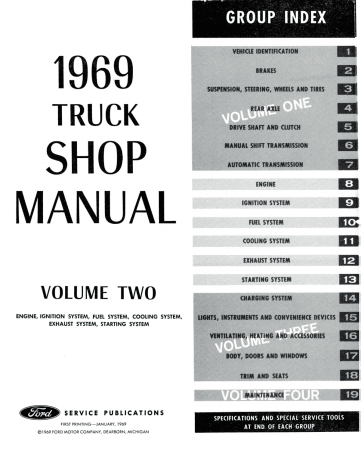 1969 Ford Truck Shop Manual