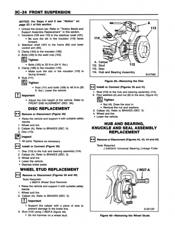 1991 Chevrolet S-10 Models Service Manual