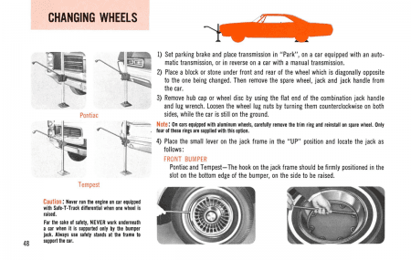 1966 Pontiac Owner's Manual Instruktionsbok i färg