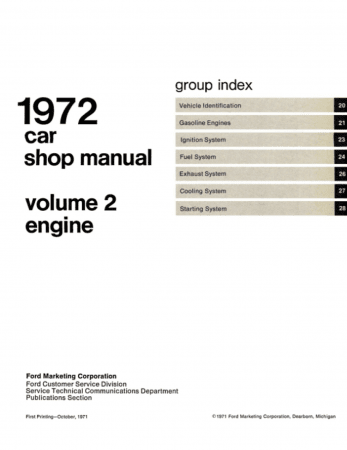 1972 Ford Car Shop Manual