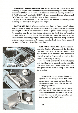 1957 Ford Car Owner's Manual Instruktionsbok