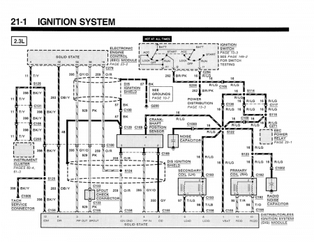 1991 Ford Ranger Electrical and Vacuum Troubleshooting Manual