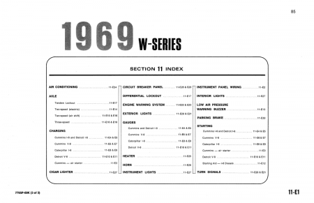 1969 Ford N, NT, C, CT-Series & W-Series Truck Wiring Diagrams Manual