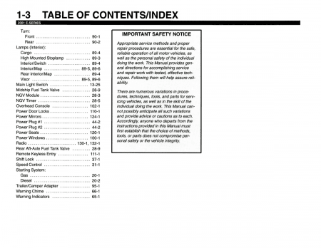 2001 Ford E-Series Wiring Diagrams Manual