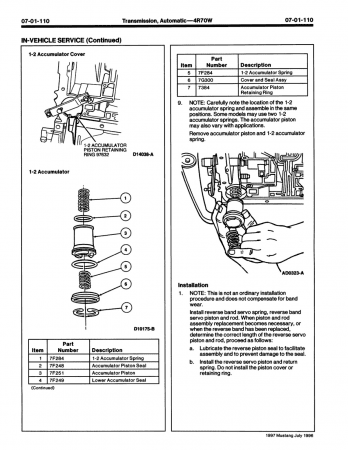 1997 Ford Mustang Service Manual