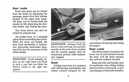 1972 Chevrolet Camaro Owner's Manual - COLOR
