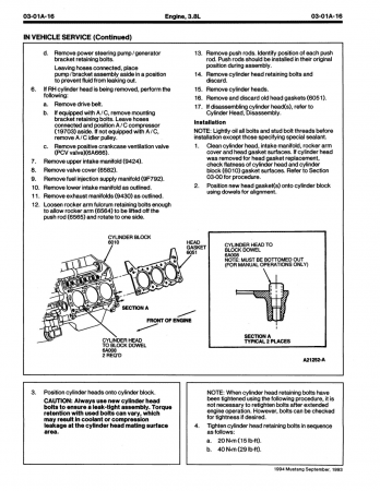 1991 Ford Mustang Car Shop Manual