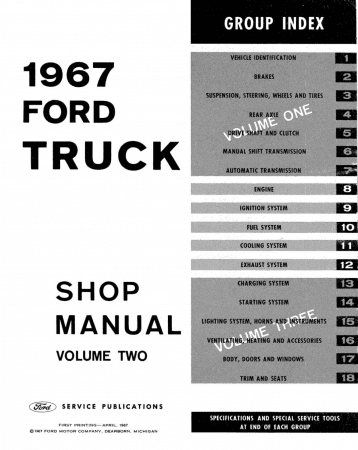 1967 Ford Truck Shop Manual