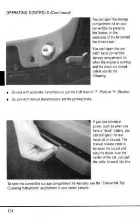 1990 Corvette Owner's Manual Instruktionsbok/bruksanvisning