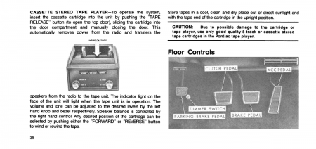 1972 Pontiac GTO & LeMans Owner's Manual  Instruktionsbok