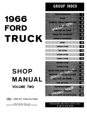 1966 Ford Truck Shop Manuals