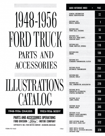 1948 - 1956 Ford Truck Parts & Accessories Catalog Set