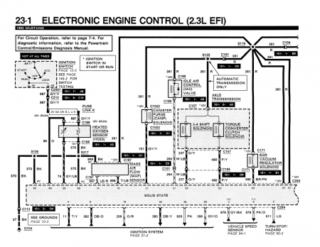 1993 Ford Mustang Electrical & Vacuum Troubleshooting Manual