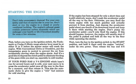 1962 Ford Car Owner's Manual Instruktionsbok