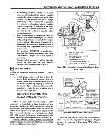 1986 Chevrolet Monte Carlo, El Camino, Caprice Shop Manual