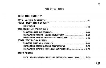 1969 Ford Mustang, Cougar Wiring and Vacuum Diagrams Manual