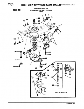 1990 - 1991 Dodge Light Duty Truck & Van Parts Catalog