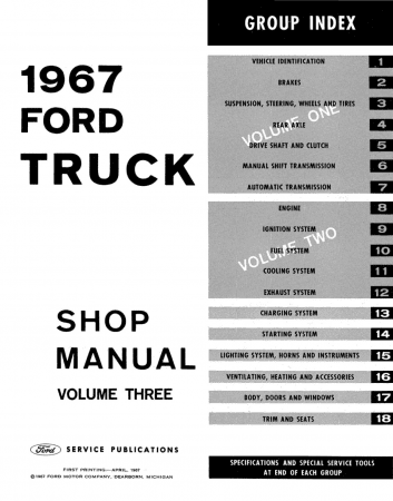 1967 Ford Truck Shop Manual