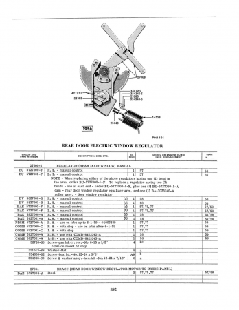 1956-1959 Mercury Master Parts Catalog - Chassis & Body