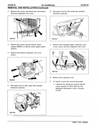 2005 Ford F-150 Truck Workshop Service Manual