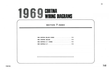1969 Ford Falcon, Fairlane, Montego & Maverick & Cortina Wiring and Vacuum Diagrams Manual