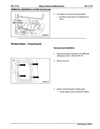 2002 Ford Ranger Service Manual