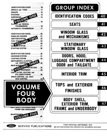 1971 Ford Car Shop Manual