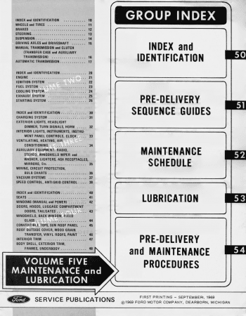 1971 Ford Car Shop Manual