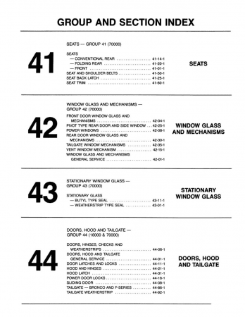 1984 Ford Bronco, F150-350 Trucks, & Econoline Vans Shop Manual - Body, Chassis, Engine & Electrical