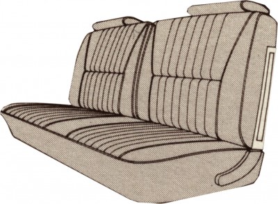 1977 Klädsel Soffa bak Oldsmobile Cutlass Coupe