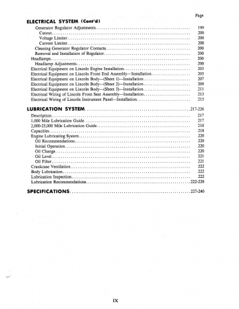 1952 Lincoln Chassis Shop Manual