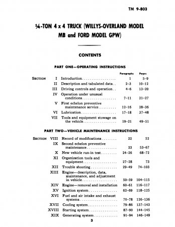 1940-1945 Military Jeep MB/GPW Technical Manual