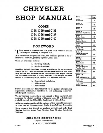 1941-1948 Chrysler Shop Manual