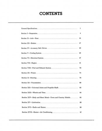 1959 Chrysler & Imperial Shop Manual Supplement