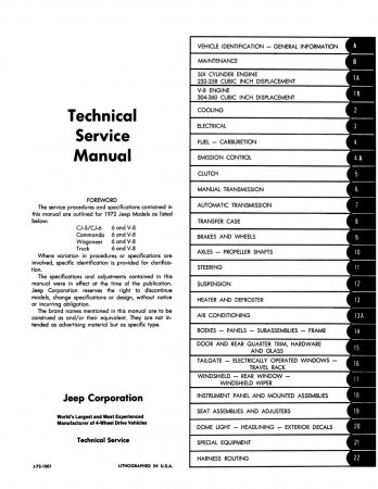 1972 Jeep Service Manual