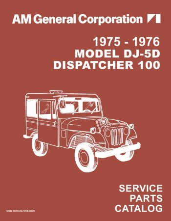 1975-1976 Jeep Model DJ-5D Dispatcher Parts Catalog