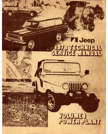1978 Jeep Technical Service Manual