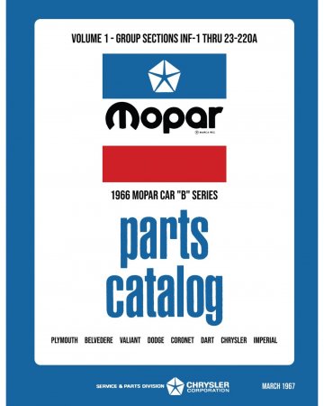 1966 Mopar Car Parts Catalog