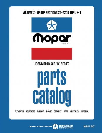 1966 Mopar Car Parts Catalog