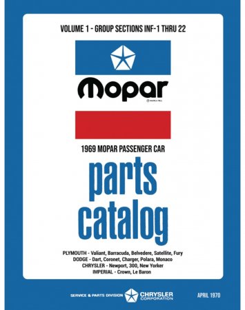 1969 Mopar Car Parts Catalog