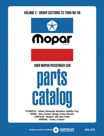 1969 Mopar Car Parts Catalog