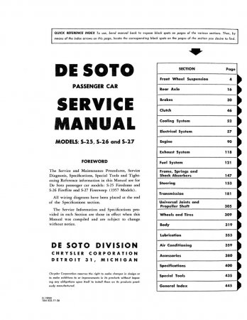 1957 Desoto Service Manual