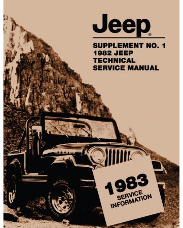 1983 Jeep Technical Service Manual Supplement
