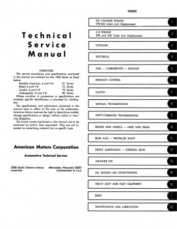 1968 AMC Service Manual