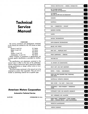 1970 AMC Service Manual