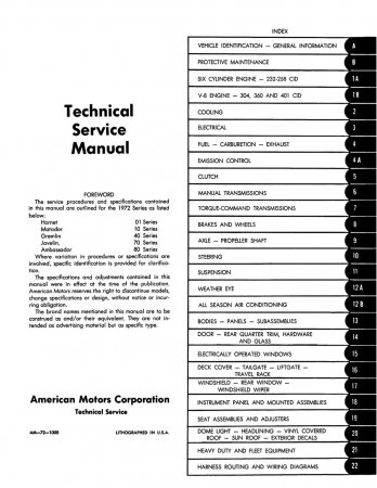1972 AMC Service Manual