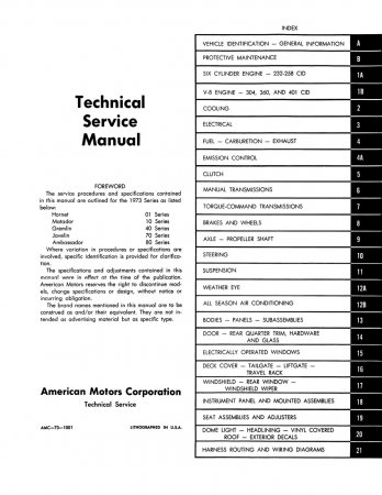 1973 AMC Service Manual