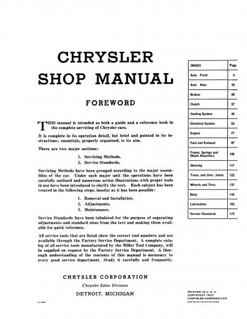 1938 Chrysler Shop Manual