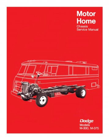 1968 - 1970 Dodge Motor Home Chassis Service Manual