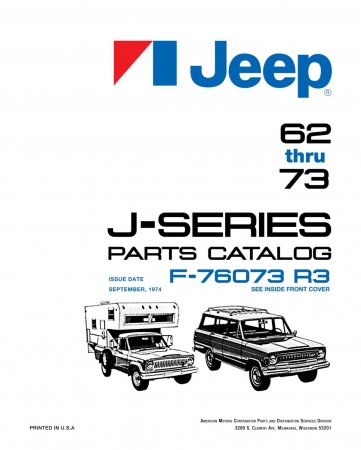 1962-1973 Jeep J-Series (Gladiator,Wagoneer) Parts Catalog